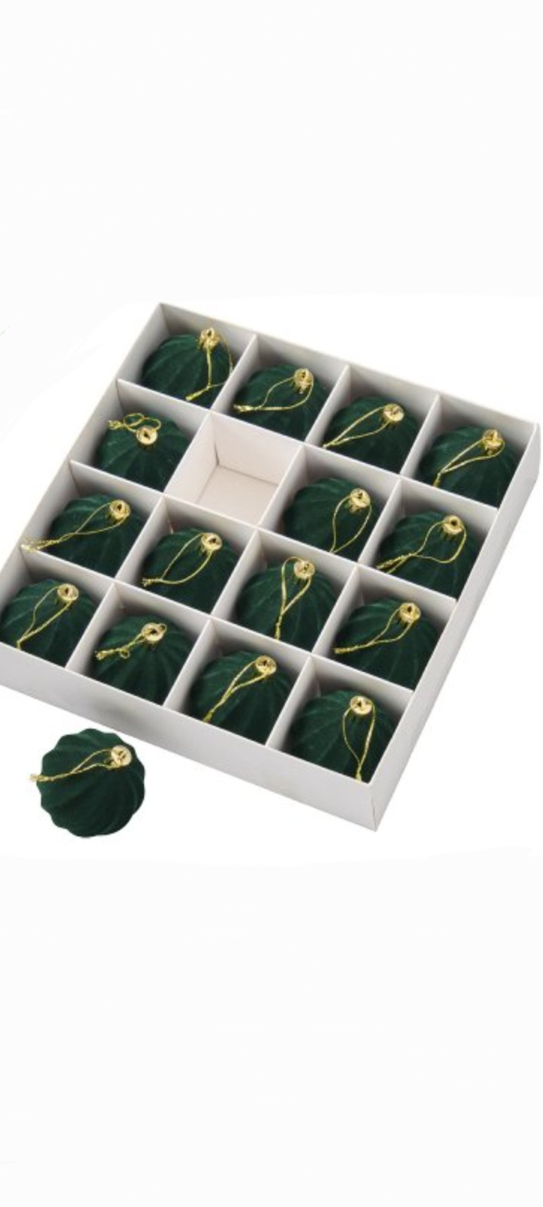 Vorbestellung, Baumschmuck zum Hängen D6cm moosgrün ein Stück, Lieferung ab 15.10.26