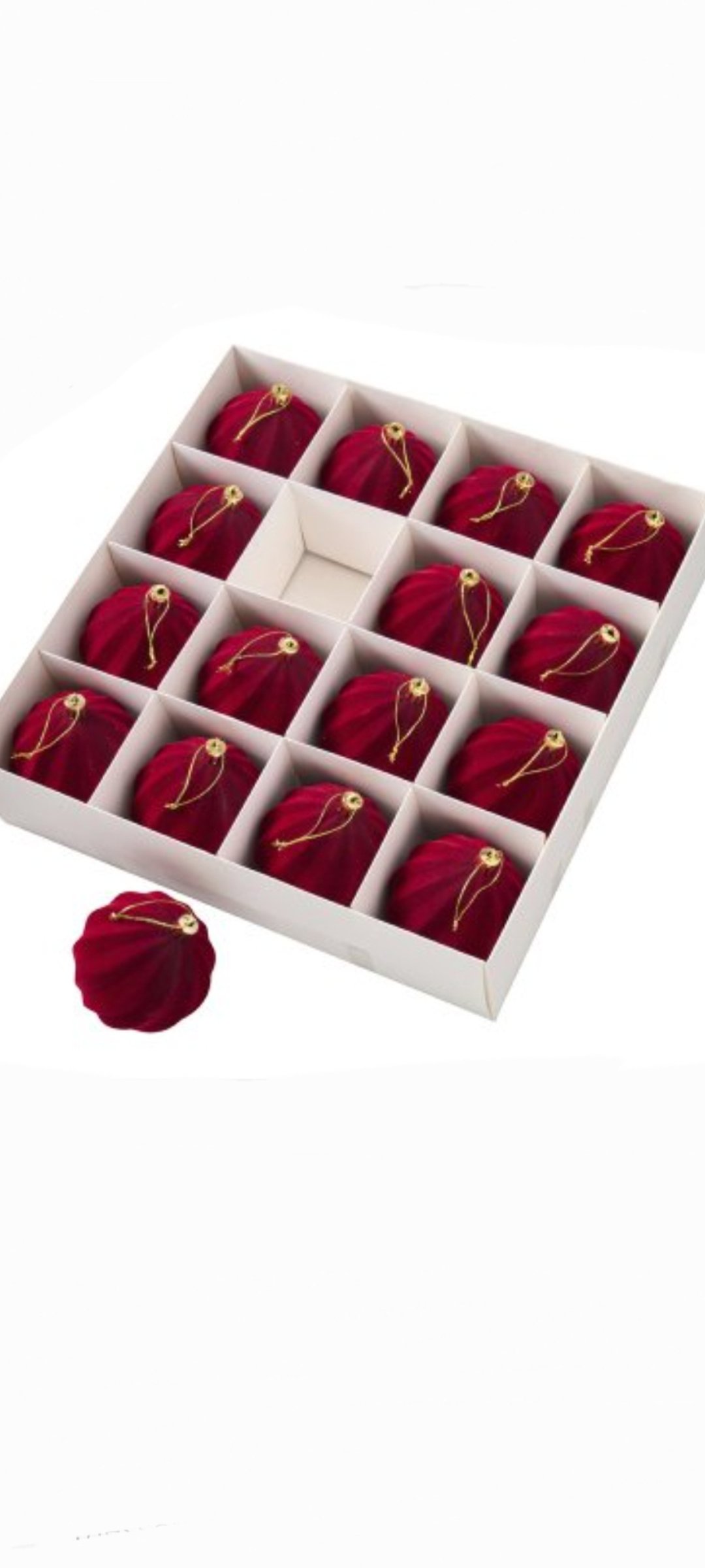 Vorbestellung, Baumschmuck D8cm burgund ein Stück, Lieferung ab 15.10.26