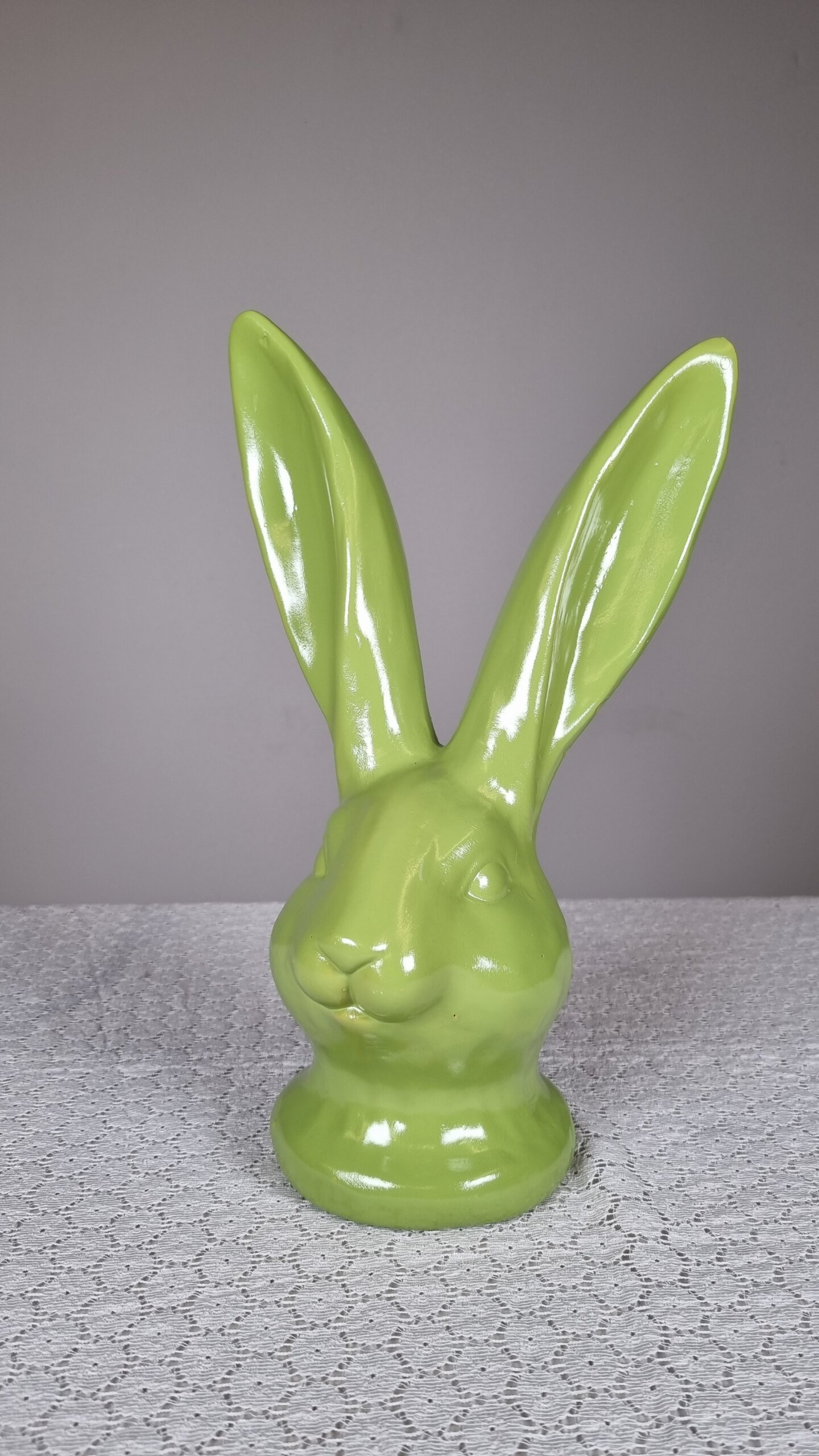 Hasenkopf Keramik L31cm, grün