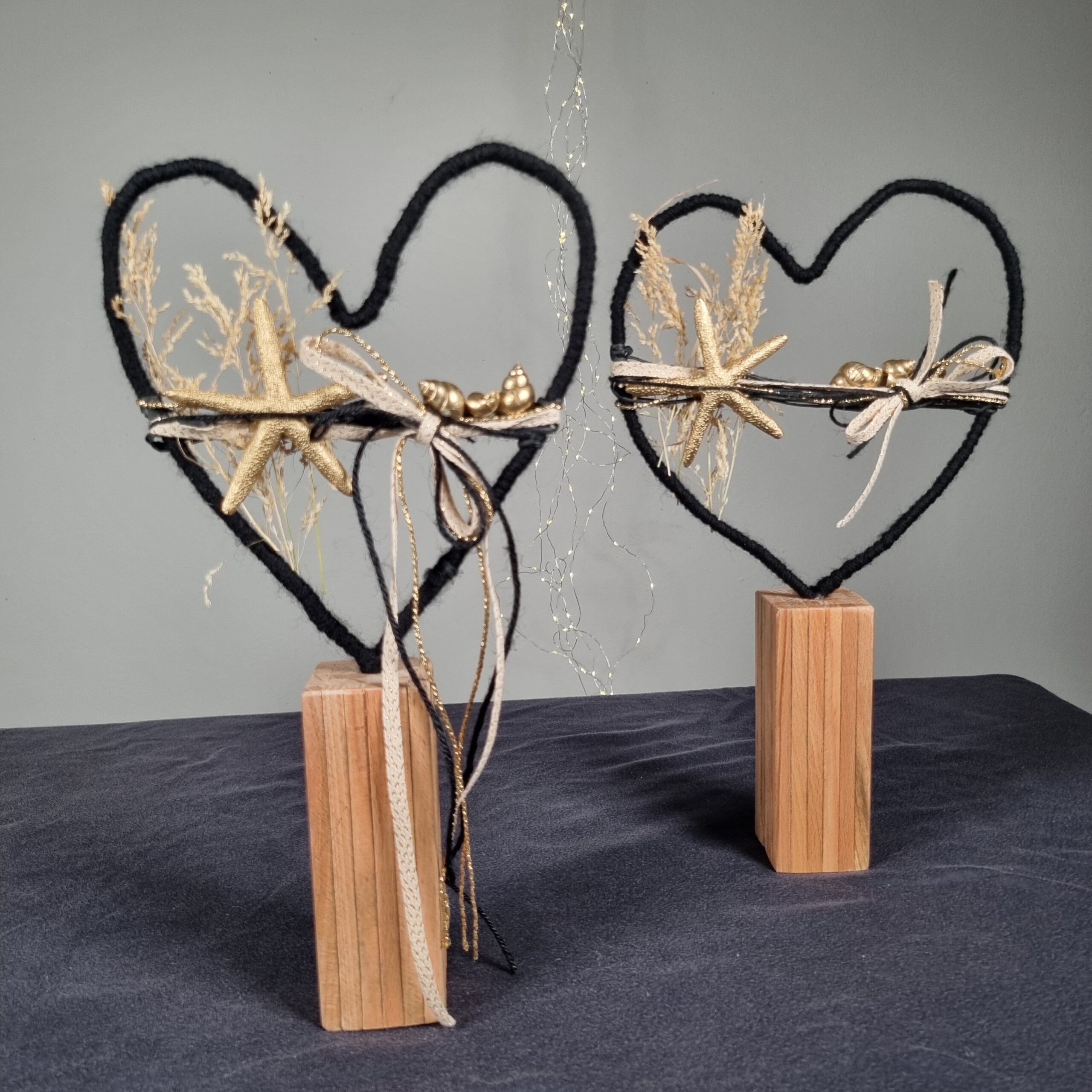 Herz mit Holzklotz Hca. 25cm-30cm, handgefertigt
